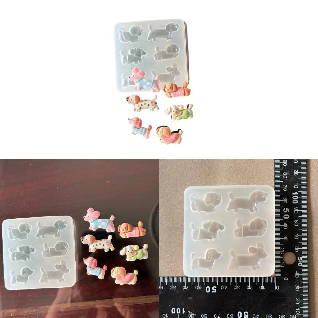 

R3MC Silicone Keychain Molds Resin Jewelry Moulds Dog Earring Molds Epoxy Resin Accessories for Making Accessories