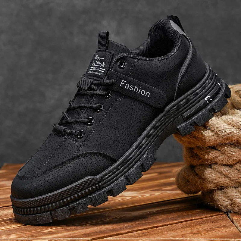 أحذية رجالية جديدة للخريف والشتاء ذات قصة منخفضة - أحذية رياضية كاجوال، أحذية عمل مقاومة للاهتراء، أحذية المشي لمسافات طويلة في الهواء الطلق #2