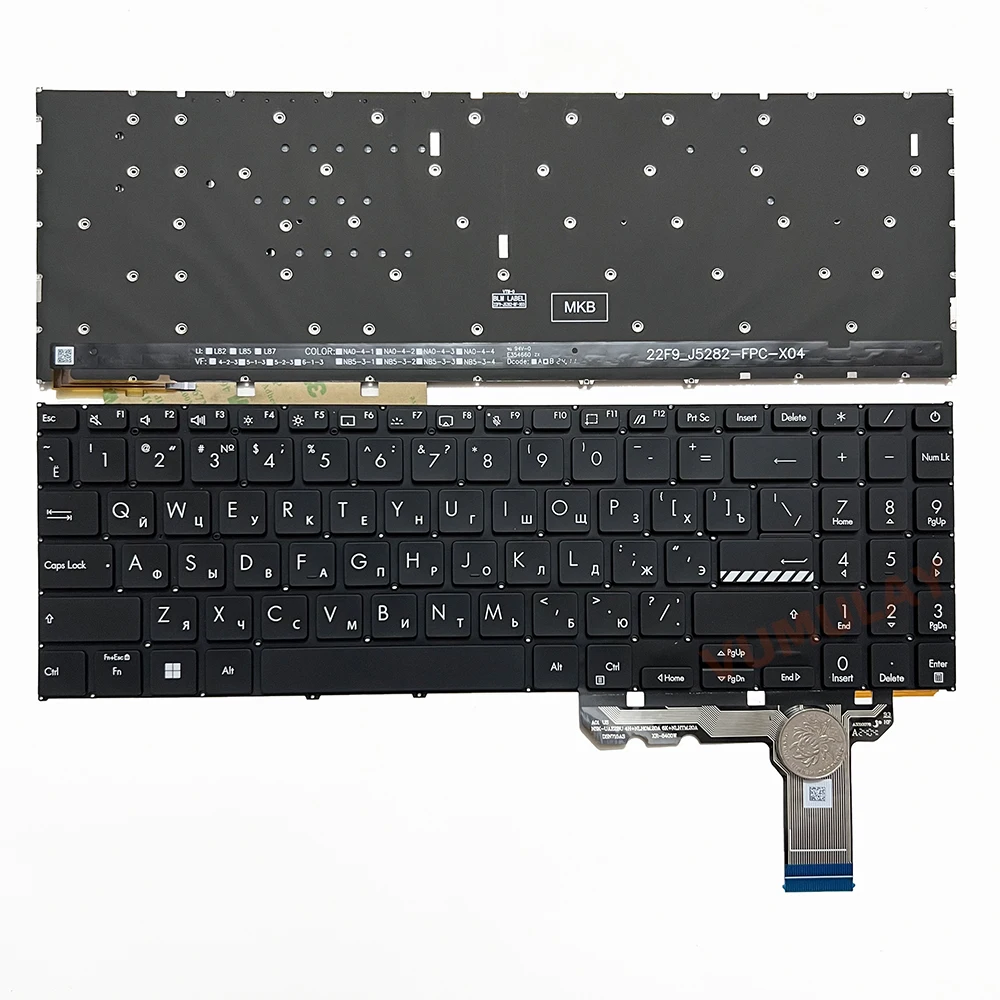 Imagem -02 - Teclado Retroiluminado para Asus Vivobook Eua e Rússia E1504 E1504g E1504ga E1504f E1504fa X1504 X1504za X1504va X1504v X1504z F1504 F1504f E1504fa E1504fa E1504fa E1504fa