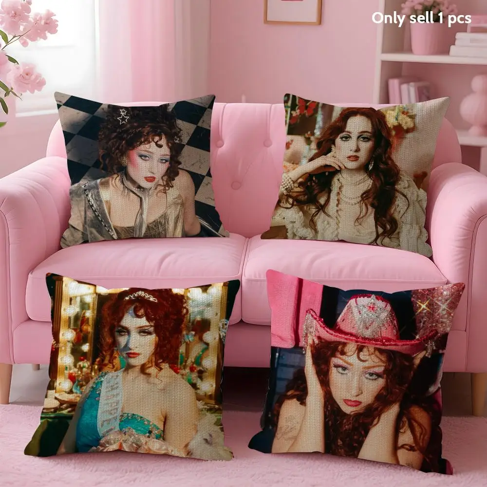 C-Chappell R-Roan Cushion Cover Decorative Linen Throw Pillow Case Soft For Bed Sofa Car Home Decor