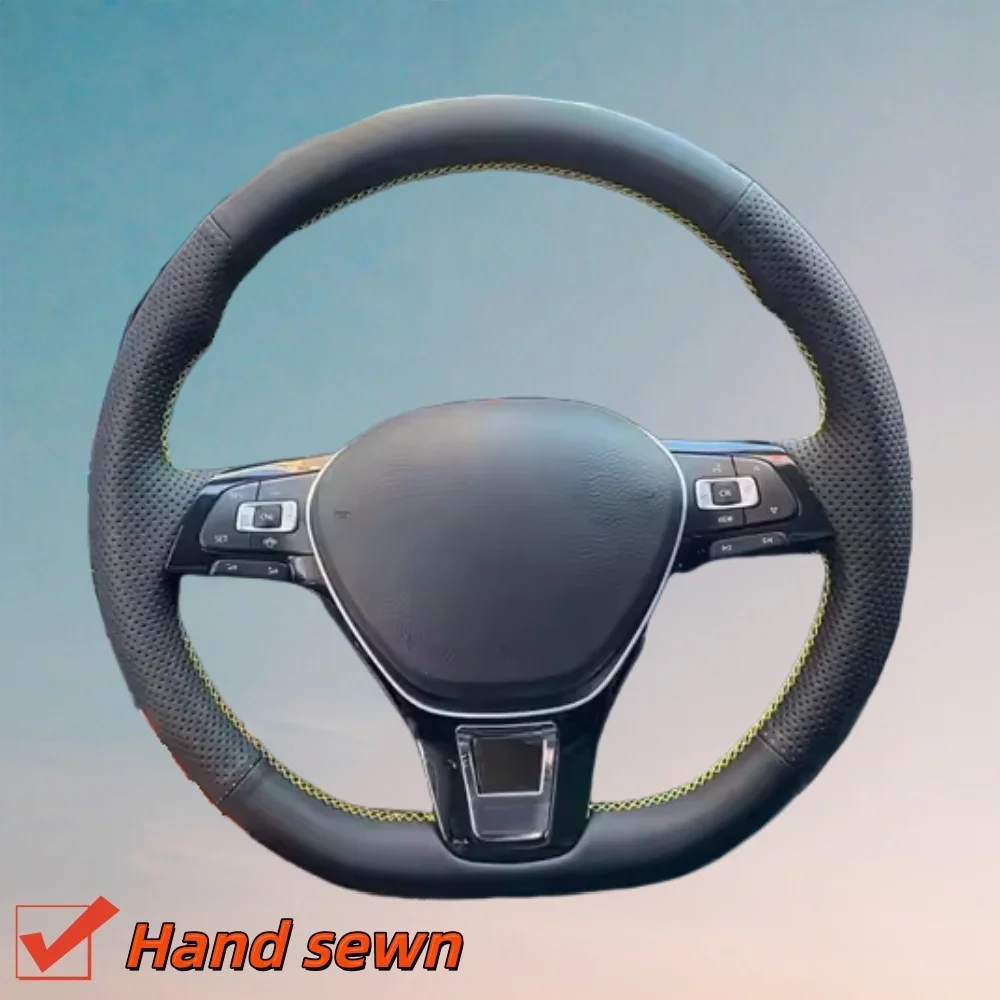 Capa de Volante de Carro em Couro Microfibra Personalizada para Golf 7 Mk7 Touran Novo Polo, Capa de Volante para Volkswagen Jetta