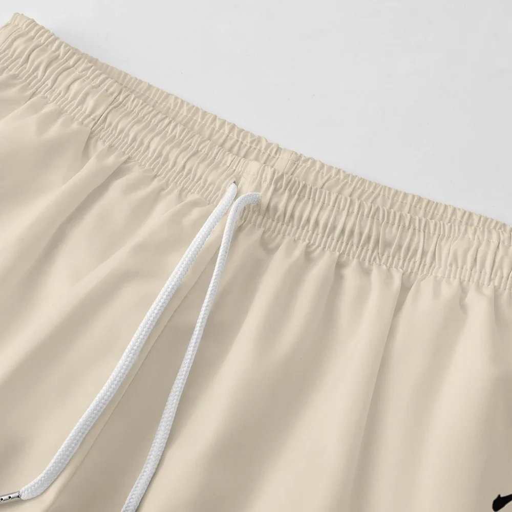 HARAJUKU Kawaii Mew Cat พิมพ์กางเกงขาสั้นชายหาดกางเกงว่ายน้ําบุรุษการบีบอัดชุดว่ายน้ําฤดูร้อนว่ายน้ํากางเกงขาสั้น PLUS ขนาด