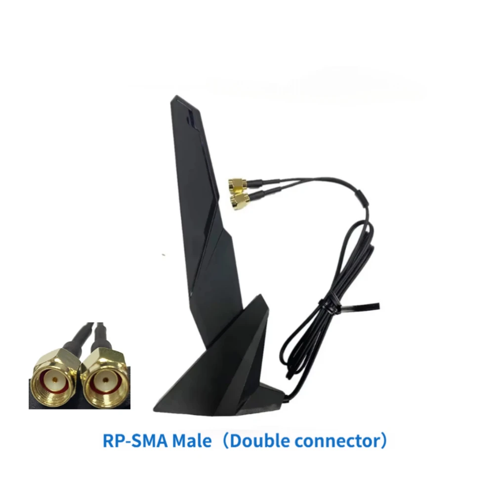 WiFi 6 2T2R Magneti Antenna 2.4G/5G/6G Tri-band Band AORUS Z390 Z370 Z490 Z590 Z690 X470 X570 X570S X570I H470 H470 RP-SMA Male - view 2