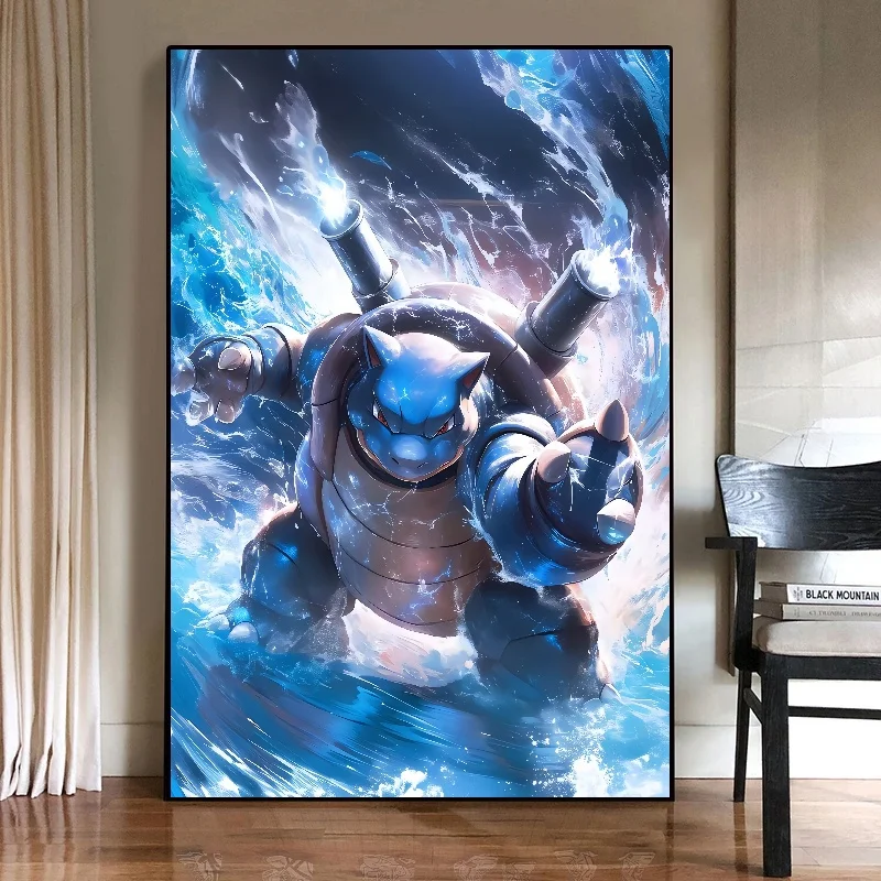 

Pokemon Peripherals Pikachu Gyarados Squirtle Charmander HD Posters Wall Art Prints Living Room Decor Canvas Painting Kids Gifts