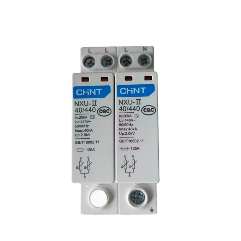 CHINT NXU-II 4P Surge Protective Device SPD 20KA 40KA 275V 440V Surge Arrester Protect Electric System 36MM