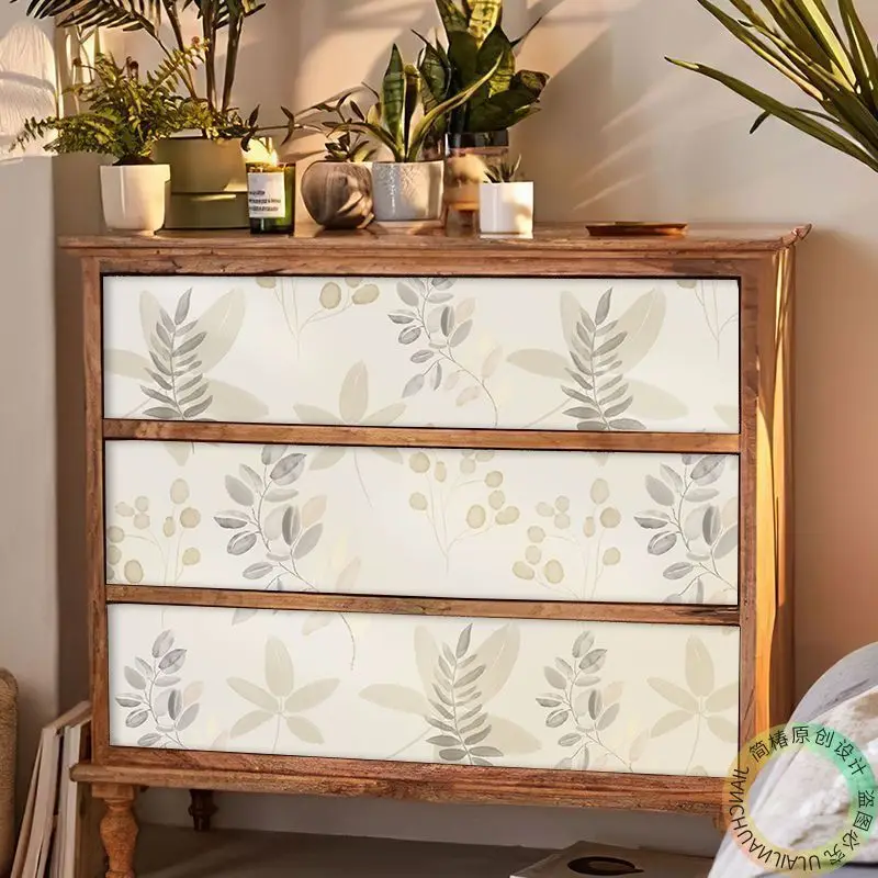 French wallpaper Hepburn style retro wallpaper self-adhesive wallpaper furniture wardrobe renovation old cabinet door