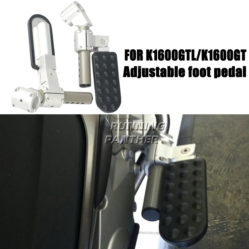 Motorcycle Adjustable Folding Foot Pegs Rest Pedal Rearset Set Footpeg Footrest Kit For BMW K1600GTL K1600GT