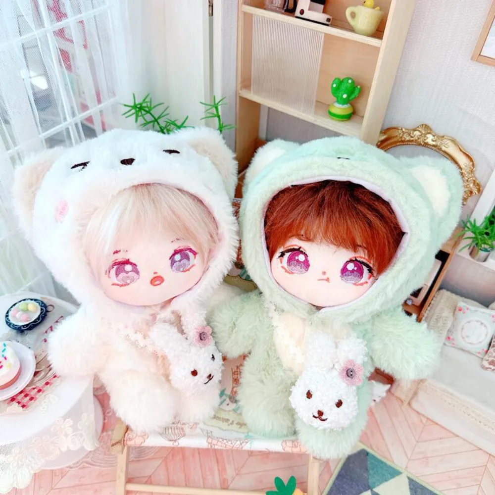 Katze Overall Baumwolle Puppe Kleidung Dress Up Kawaii Idol Puppen Kleidung Plüsch Nette Puppe Winter Outfit Kinder Geschenk