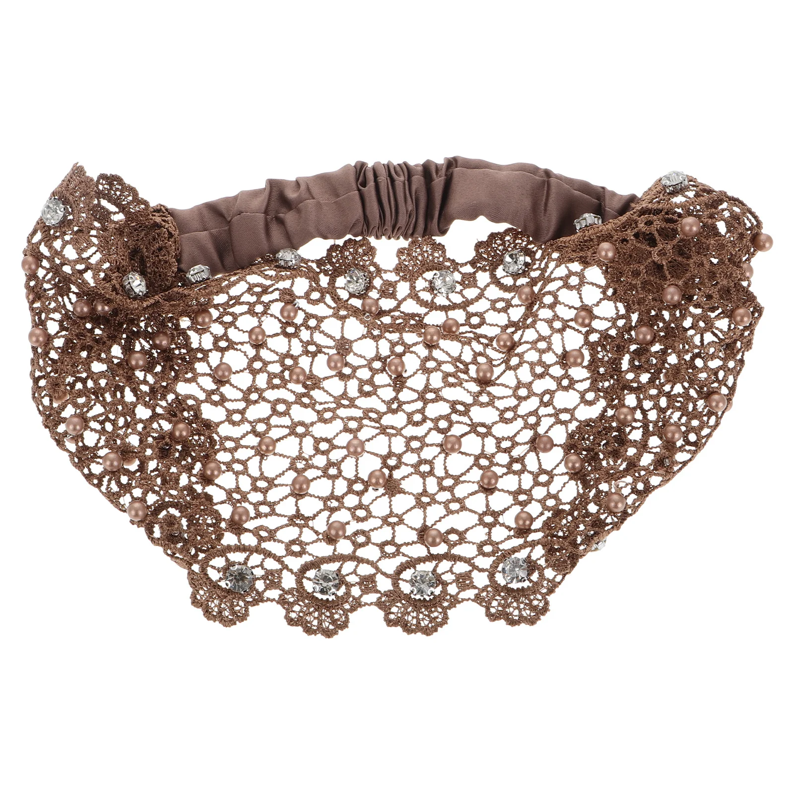 

Elderly White Hair Cover Headband Soft Lace Mesh Sleeping Bonnet For Senior Women Vintage Embroidered Turban Satin