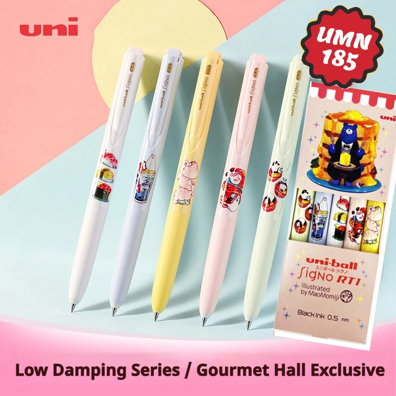 Japan UNI Mitsubishi UMN-185 Food Museum Collab Pen,Cute Anime 0.5mm Gel Pen Ultra Smooth Writing for School Test&CollectorsGift
