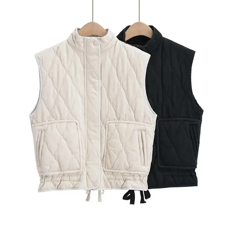 

TRAF ZR Women's Vest 2023 Winter and Autumn Sleeveless Vest Woman Y2k Streetwear Warm Casual Thick Waistcoat New In Outwear