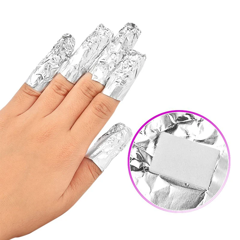 lot Aluminium Foil Nail Art Soak Off Acrylic Gel Polish Nail Removal Wraps Remover Makeup Tool Easy Cleaner Nail Remover