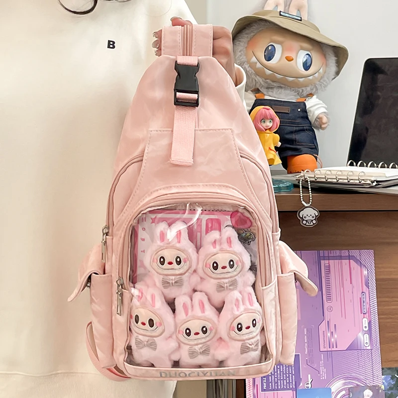 

Transparent Student Lightweight Portable School Backpack Women Multi-function Women's Small Backpack