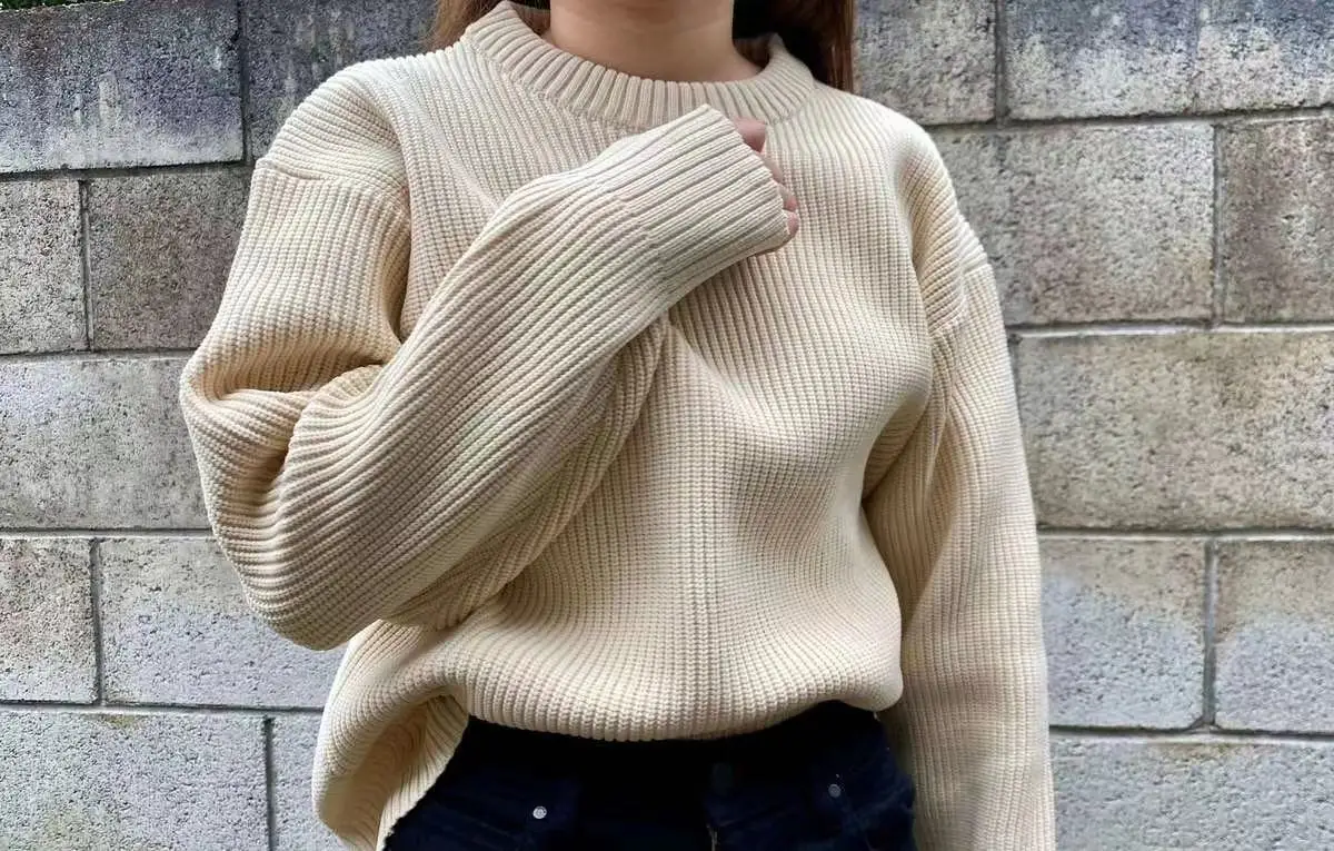 Sunine Home Oversize ronde Ne Knitwear Losse damestrui Halflange Sweet Sle Winter Nieuwe collectie Grote maat