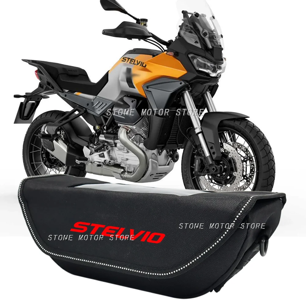 For Moto Guzzi Stelvio 2024 Motorcycle Handlebar bag waterproof Handlebar travel navigation bag New Handlebar bag