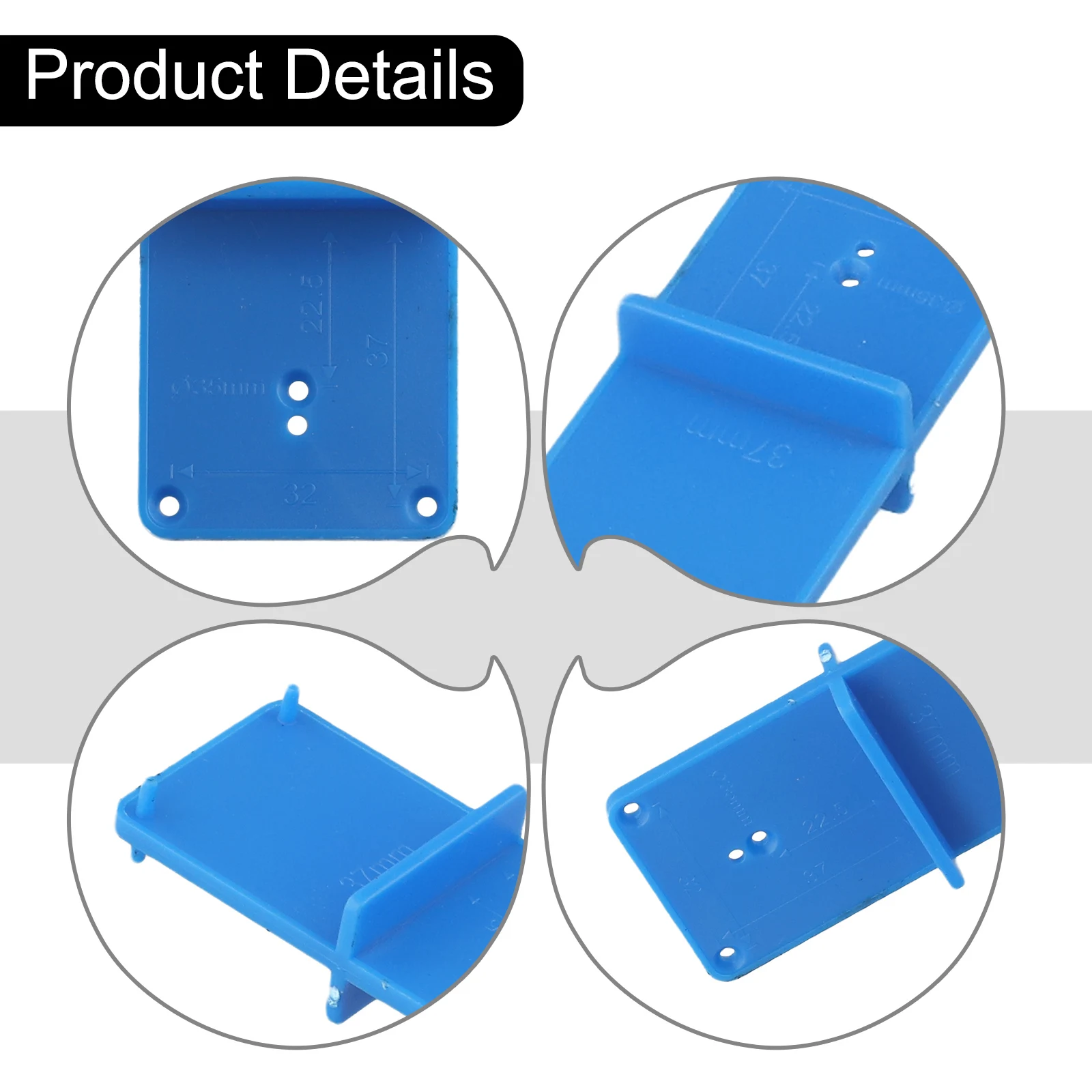 Hole Opener Guide Locator Punch Locator ABS Black Blue Drilling Tool Orange Woodworking 1pcs 85*40*22mm Cabinet