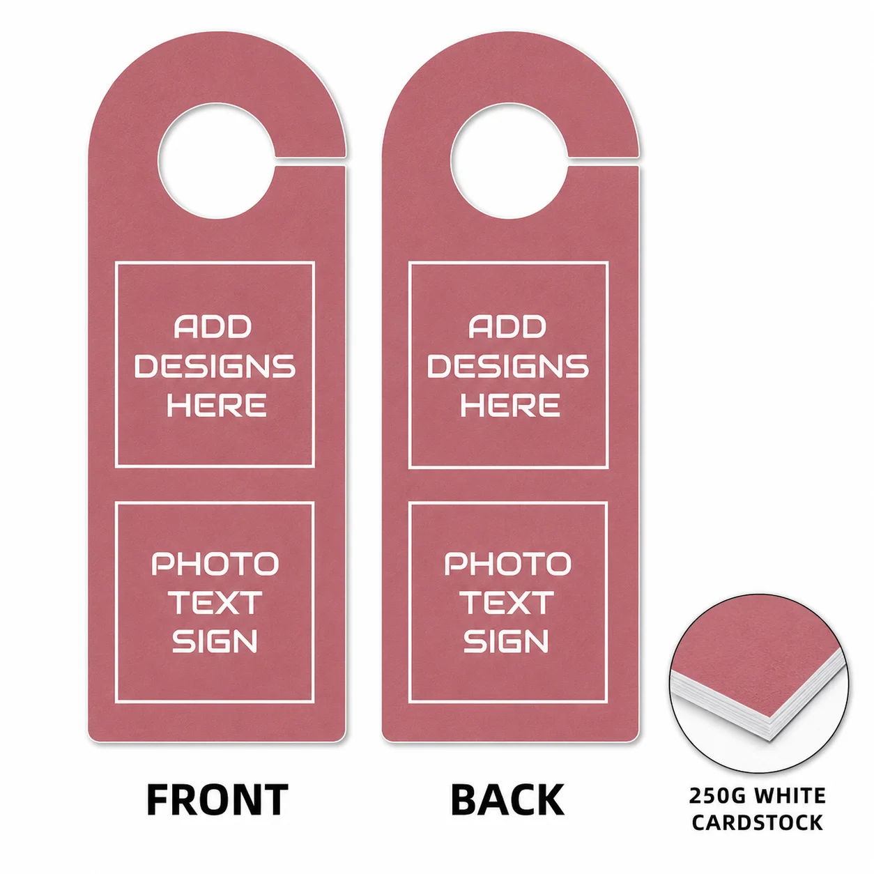 Custom Door Hanger Personalized Double Sided Door Sign with Text Photo Logo for Home Hotel Real Estate Business Advertising - view 3