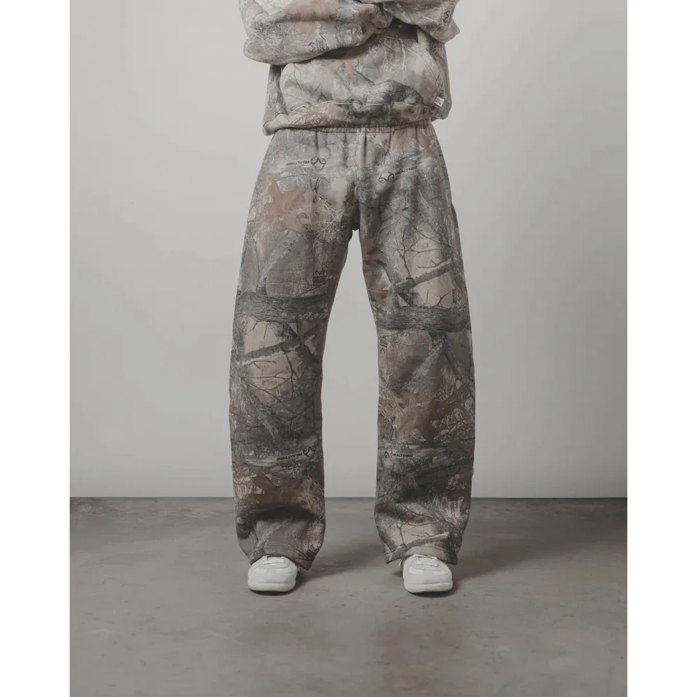 Y2K Tracksuit Men New Street Hip Hop Oversized Camo Hoodies 2 Piece Set Retro Camouflage Pattern Sweatshirts Clothes for Men