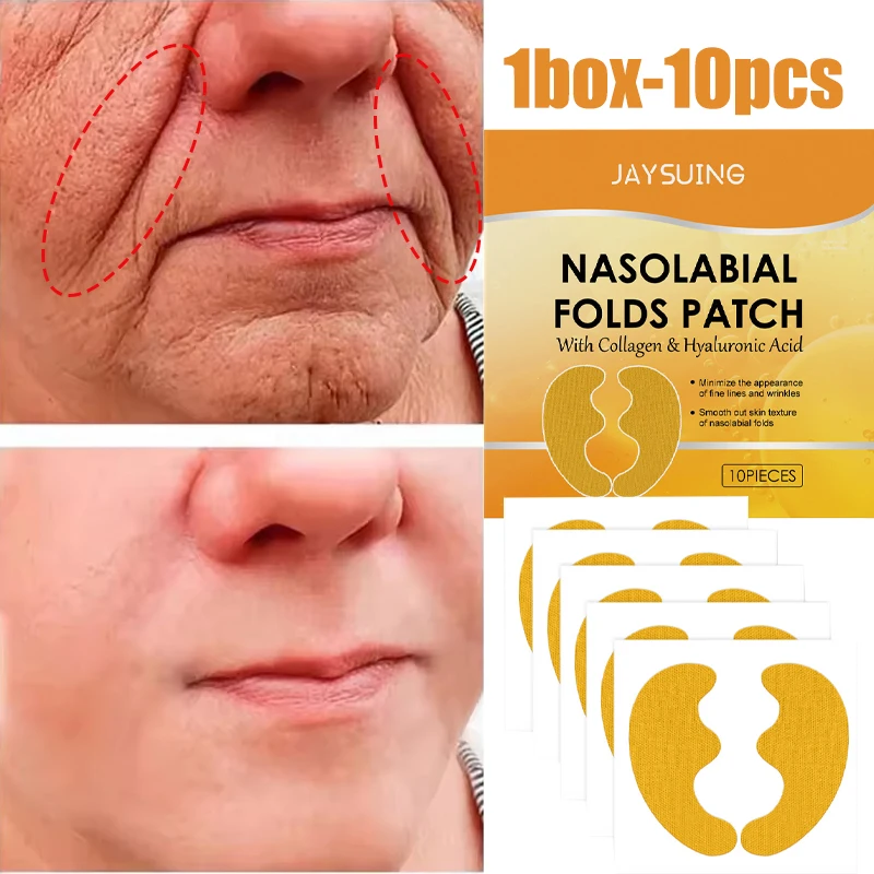 

Nasolabial Folds Patch Contain Collagen Hyaluronic Acid Firming Skin Fade Fine Lines Deep Moisturizing Facial Mask Anti Wrinkle