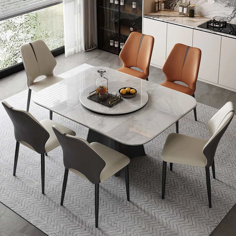 

Reception Turntable Dining Table Luxury Nordic Entryway Dining Table Salon Makeup Entryway Unique Mesa Muebles Home Furniture