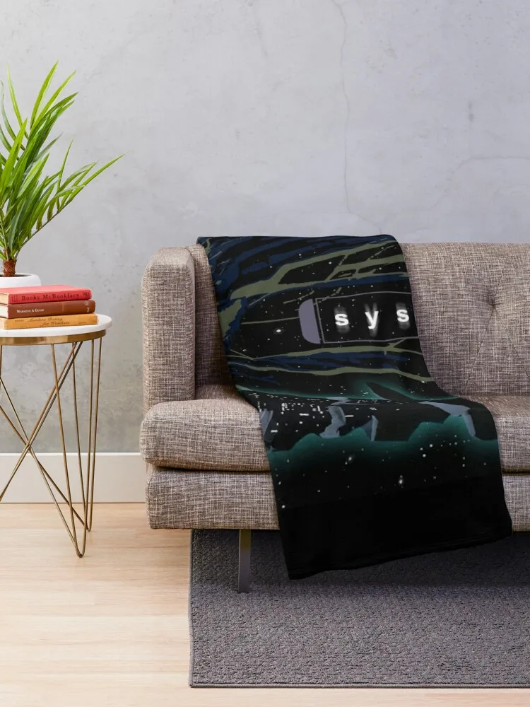 System Shock 2 Shodan & the Von Braun Throw Blanket Decorative Beds Plaid Camping Blankets