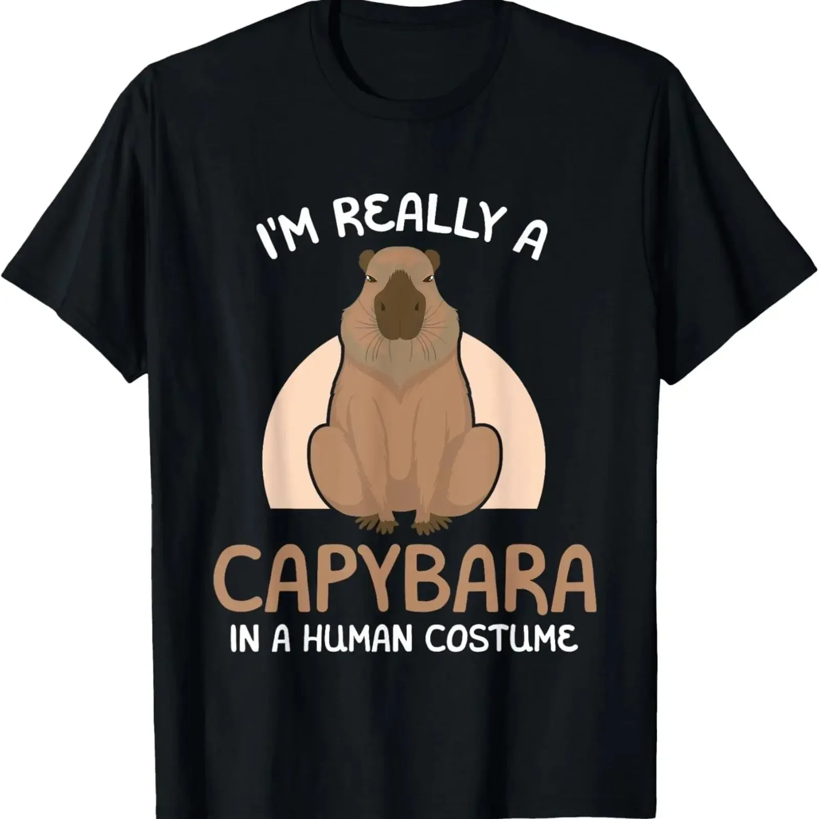 Capybara Kapibara süßes lustiges Geschenk T Shirt vintage Washed Breathable homme Top For Everyday Wear graphic Slightly