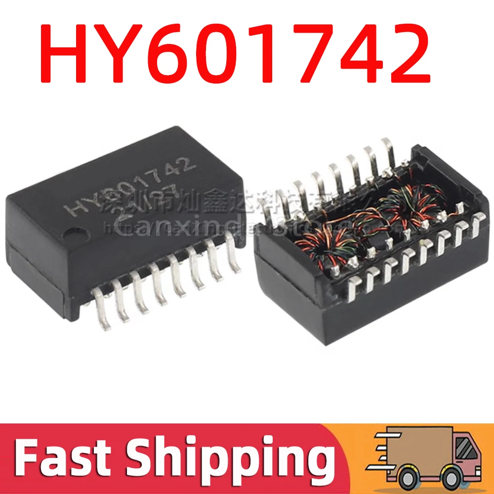 5pcs HY601742 601742 SOP16 SMD Network Transforme 100 Base-T Ethernet Isolation LAN Transformer Isolated POE Choke