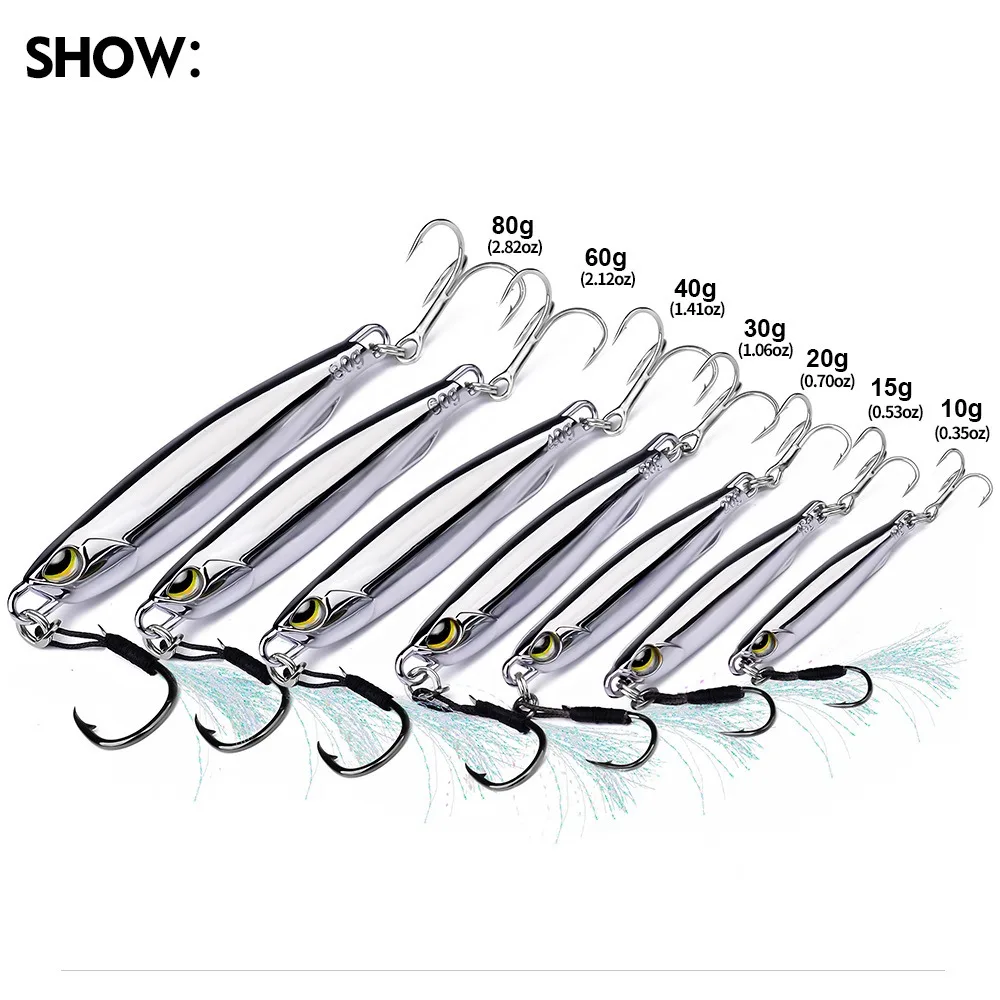 Metall Jig Köder 15g 20g 30g 40g Makrele Künstliche Harte Fische Köder Sinking Weit Casting jigging Köder Löffel Spinnerbait Für Angeln – Detail 6