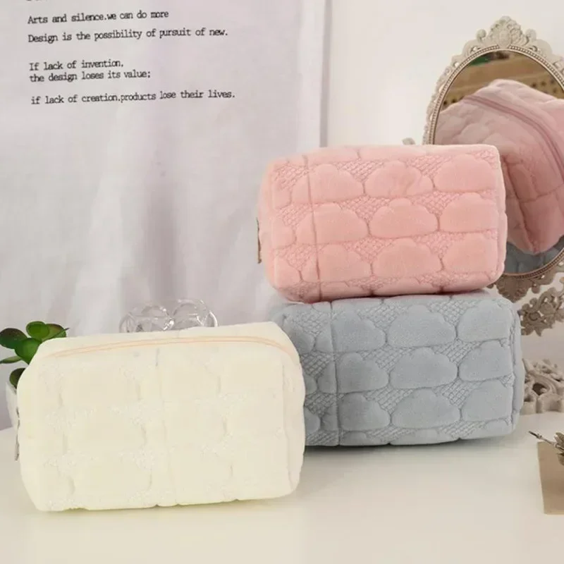 New Cute Women Makeup Kits Organizer Handbag Travel Plush Cosmetic Storage Bag Phone Pencil Case Box Wallet Pouch Bags