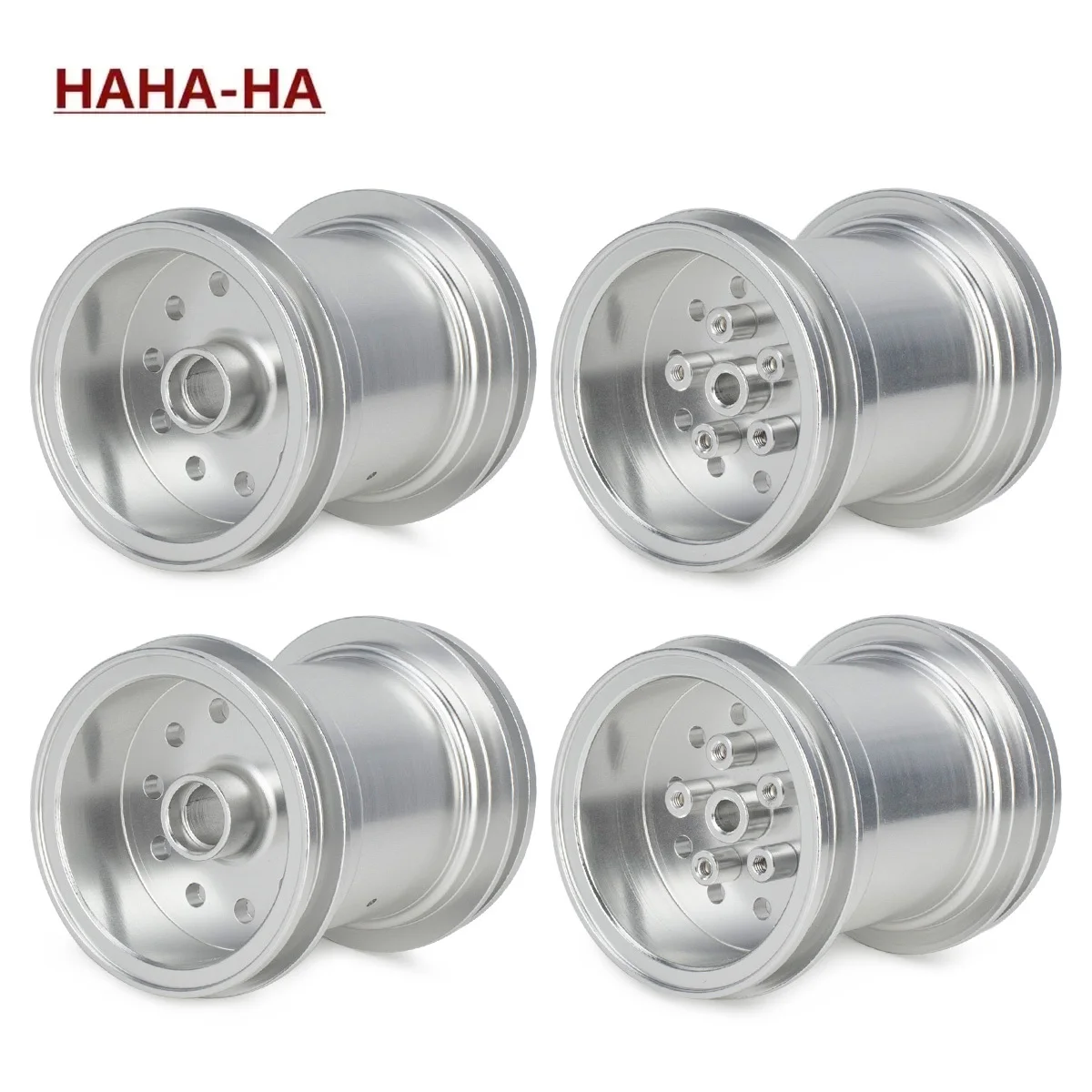 Aluminum Alloy Front & Rear Wheel Hub Rims for Tamiya CW-01 Lunch Box Midnight Pumpkin 1/12 Big Tire Model Car Upgrade Parts