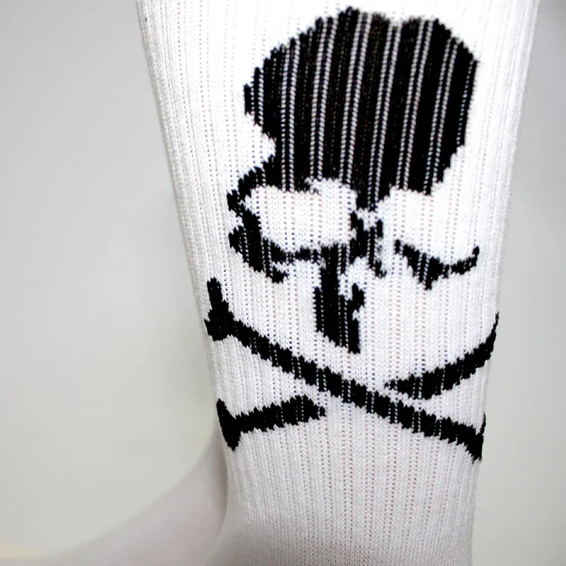 New Fashion Men Socks Cotton White Black Socks Women skateboard socks creative Halloween bone Long Socks Basketball Socks