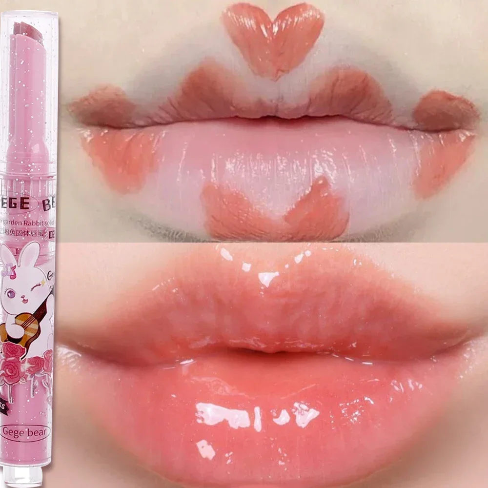 Jelly Spiegel Lippenstift Make-Up Love Shape Waterdichte Non-Stick Cup Effen Lipgloss Heldere Langdurige Hydraterende Lipsticks Pen