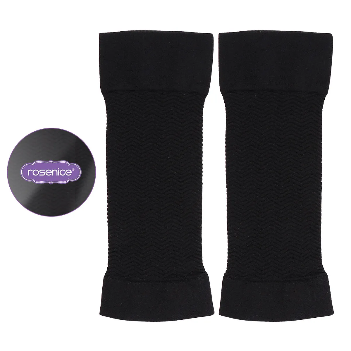 

1Pair Arm Sleeve Shaper Compression Elastic Slimming Upper Arm Tone Muscle Circulation Fitness Workout Sleeves Black