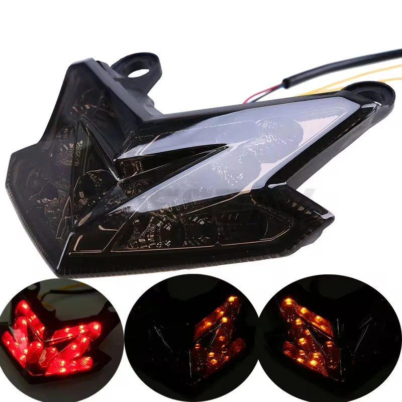 

Motorcycle Taillight LED Turn Signal Lights Rear Brake Stop Cafe Racer Lamp Tail light for KAWASAKI Z800 2013 2014