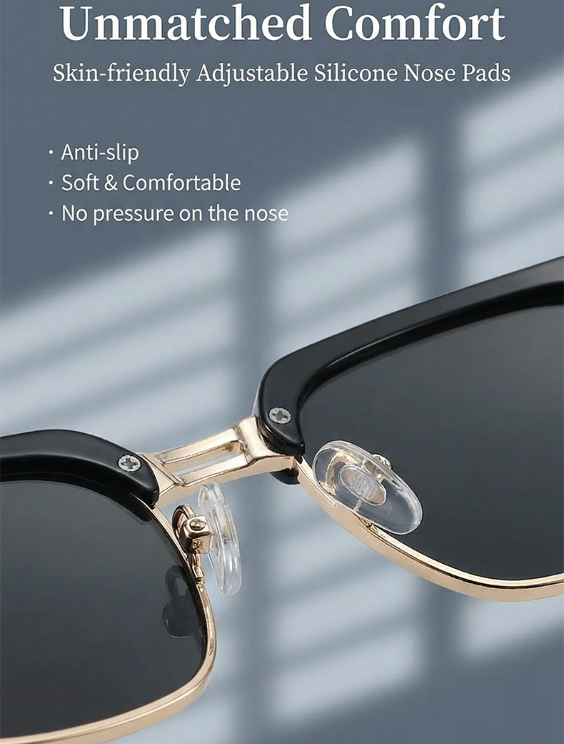Retro Quadratische Punk-Sonnenbrille für Herren 2026 Luxus Designer Vintage Farbwechselnde Fahr-Steampunk-Sonnenbrille für Männer Eyewear Shades – Detail 5