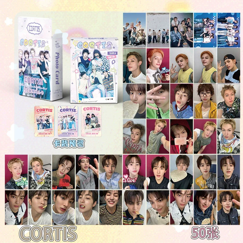Ensemble de cartes photo CORTIS du groupe coréen garçon 50 pièces- ‌ Martin ‌   James ‌   Juhoon ‌   Cadeau de fans de carte LOMO à collectionner Kpop Idol