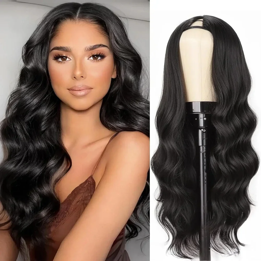 

V Part Wig Human Hair 100% Remy Raw Human Hair 32 34 дюйма 250% без клея Бразильские свободные волнистые V-образные парики из человеческих волос для женщин