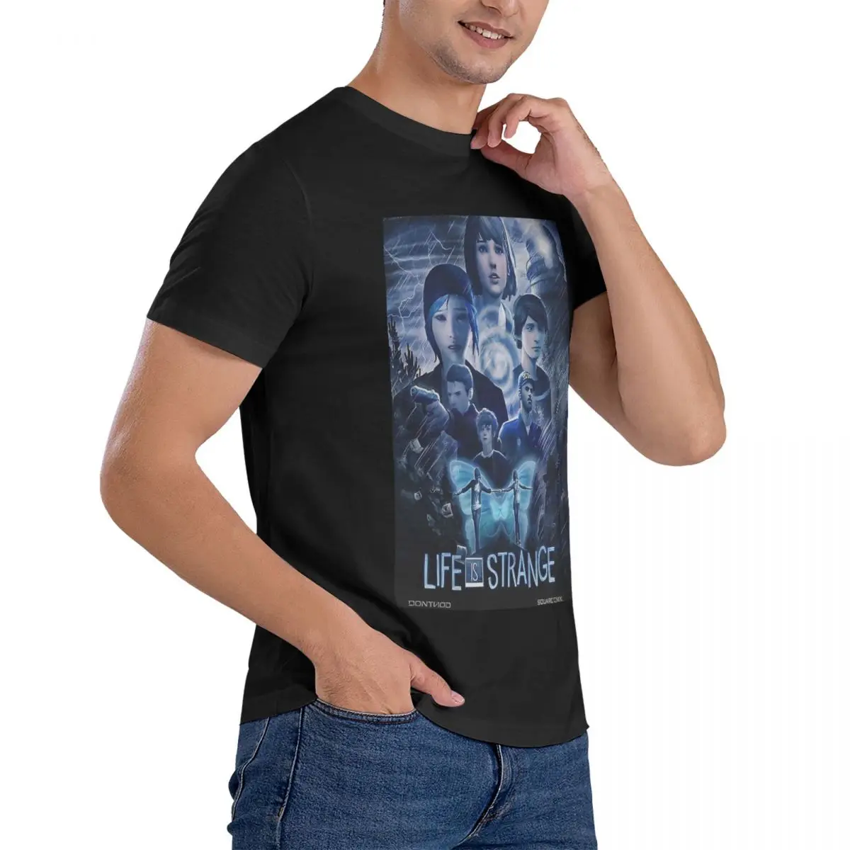 Movie Poster T Shirt Men Cotton Novelty T-Shirt Round Collar Life Is Strange Tee Shirt Short Sleeve Clothing Party