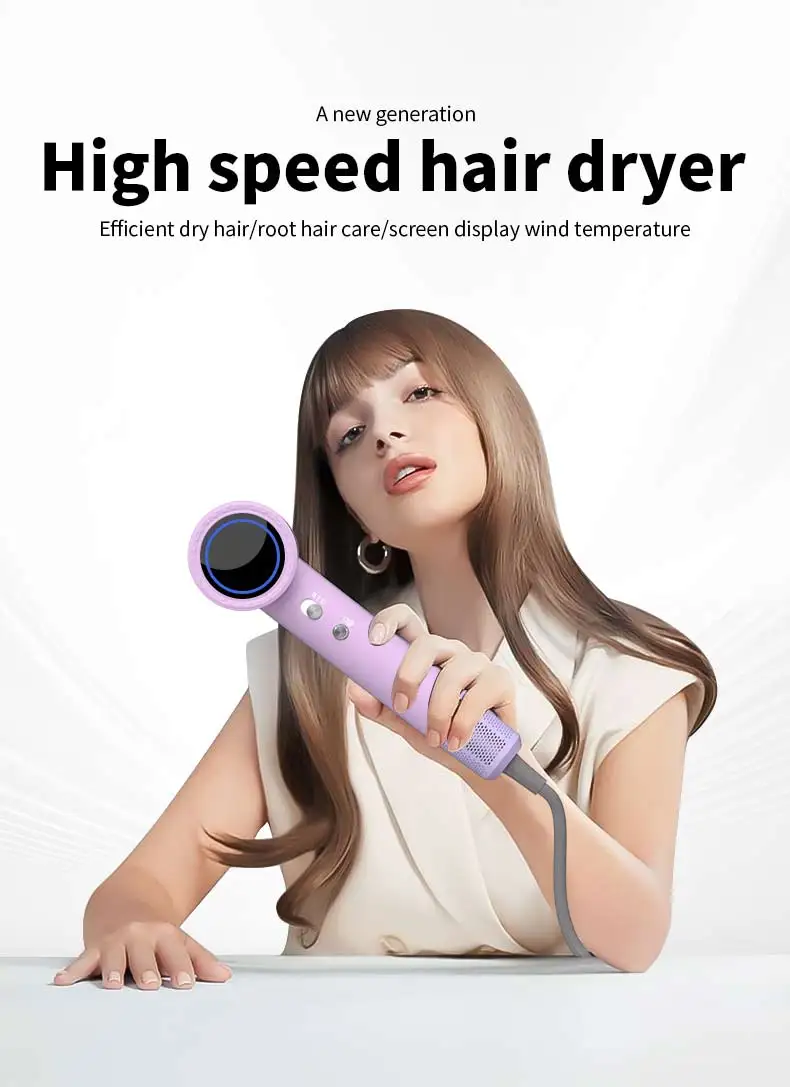 

Electric Ionic Hair Dryer High Speed 110000 Turn Points Bladeless HairDryer Negative Ion Professional Super Leafless Hair Dryer