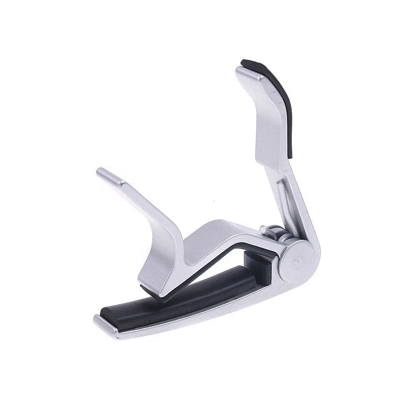 High Quality Aluminium Alloy Silver Quick Change Clamp Key Acoustic Classic Guitar Capo for Tone Adjusting Guitar