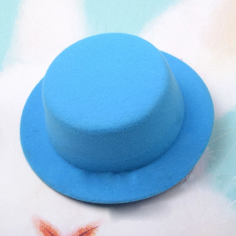 

Colorful Mini Top Hat Diy Handmade Cap Christmas Embryo Small Bowler Hat Jewelry Hairpin Bare Cap 17cm 5pcs/lot