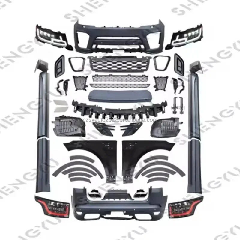 

Factory Hot Selling Body Kit Include Front and Rear Bumper with Grille and Side Skirt for Range Rover Sport 2014-2017 Upgr to 20