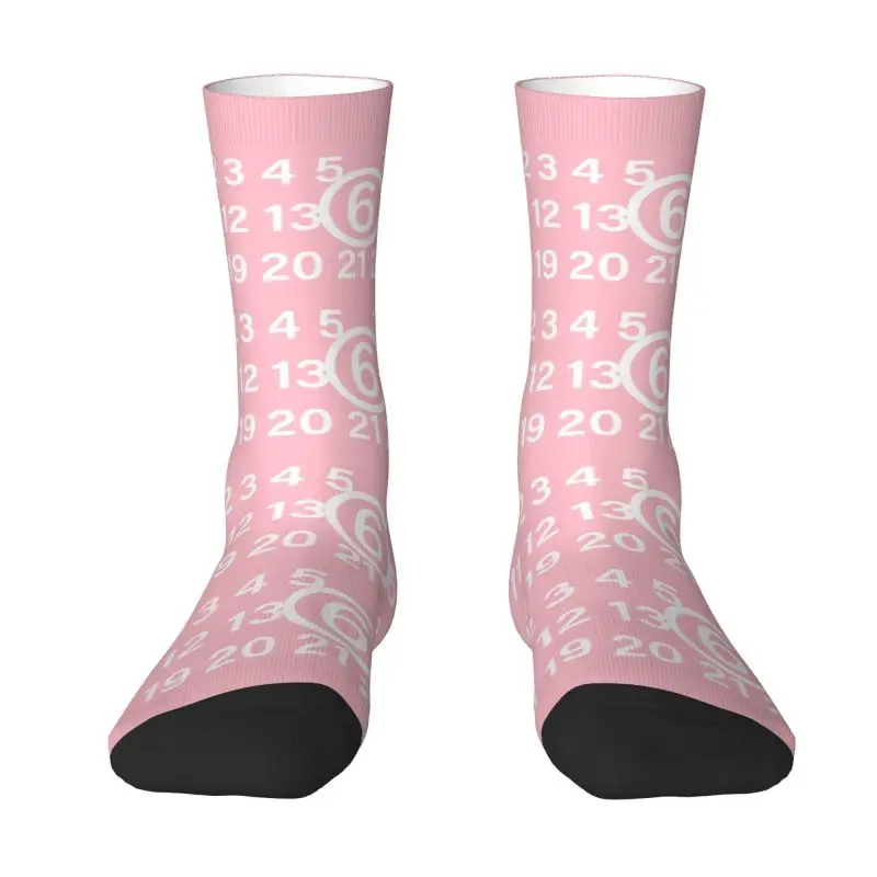 Custom Martins Letter Margielas Letters Print Men's Crew Socks Unisex Cool 3D Print Dress Socks