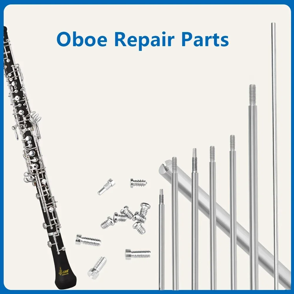 63-Piece Oboe Repair Tool Set - Complete Maintenance Parts with Screws & Threaded Shaft Rods Woodwind Instrument Replacement