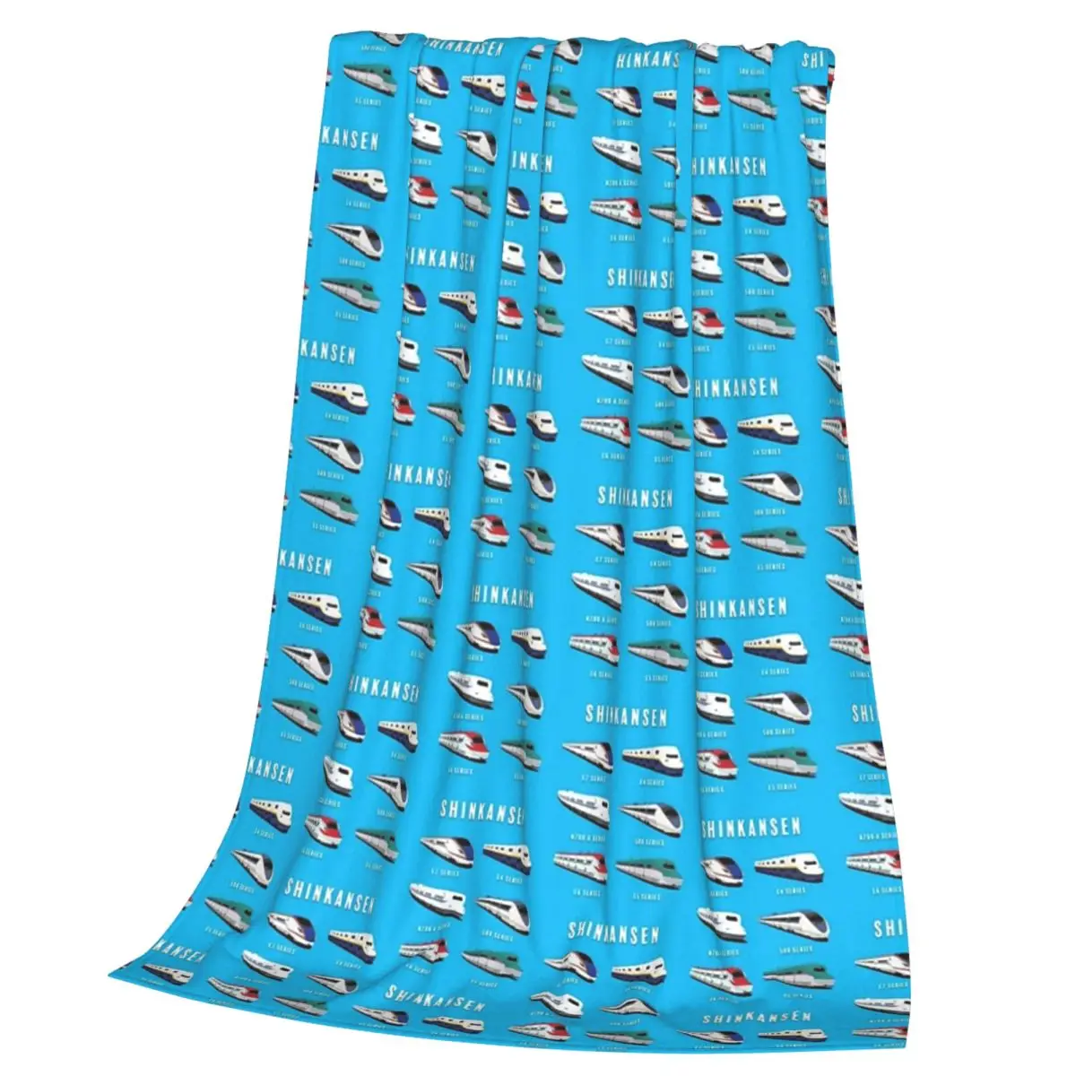 Japanese Shinkansen Bullet Train Blankets Soft Warm Flannel Throw Blanket Bedspread for Bed Living room Picnic Travel Home Couch