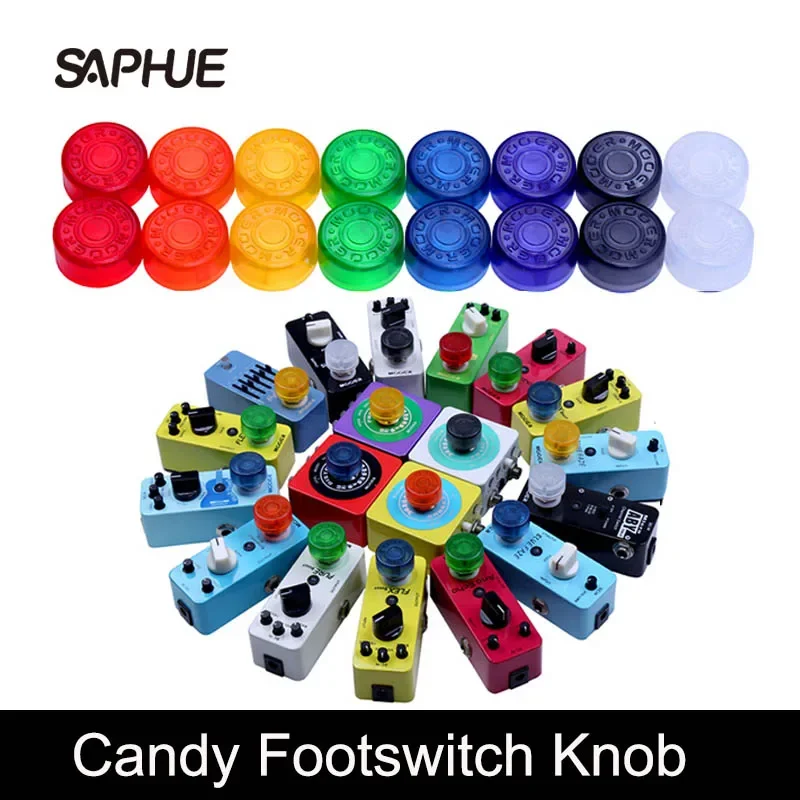 Mooer-Candy Footswitch Topper Plastic Knob, Footswitch Protector for Guitar Effect Pedal, Multi Color, 60Pcs