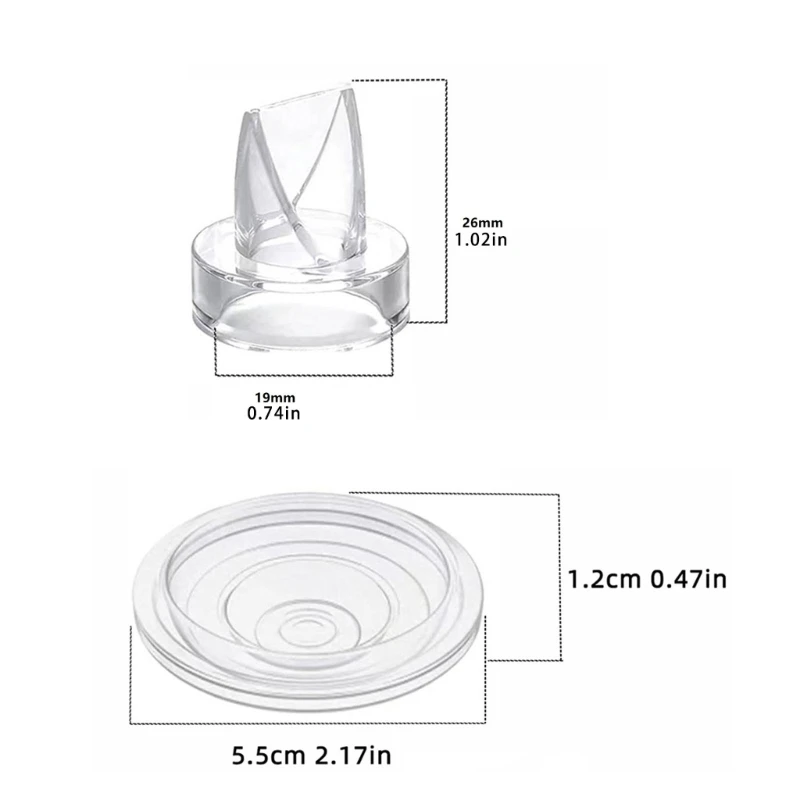 Conjunto válvulas diafragmas silicone para substituição bombas tira-leite, peça à prova vazamento, acessórios