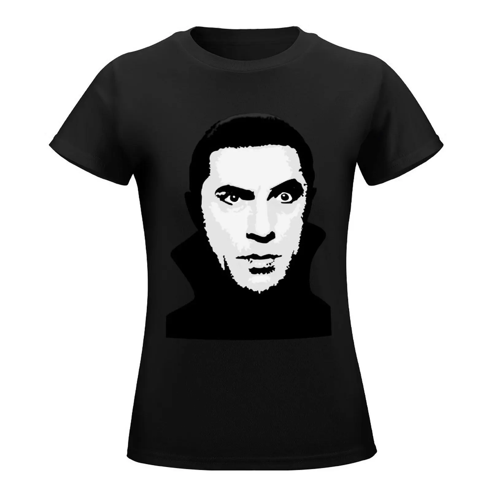 Bela Lugosi black and white vector portrait T-Shirt Female clothing female lady clothes korean fashion Women t-shirts