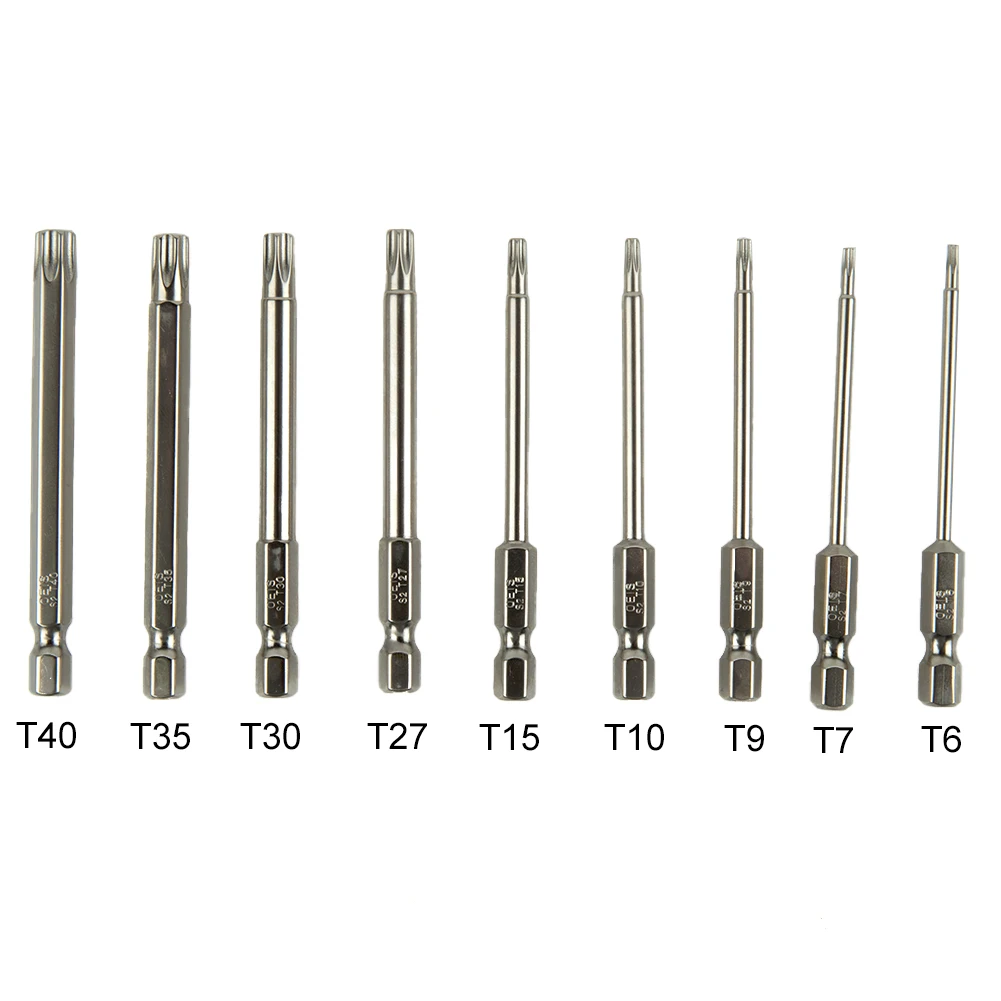 1 szt. 75mm pusta wkrętak Torx 1/4 Cal uchwyt sześciokątny głowica magnetyczna końcówka do śrubokrętu Torx6T7 T8 T9 T10 T15 T20 T25 T27 T30 T35