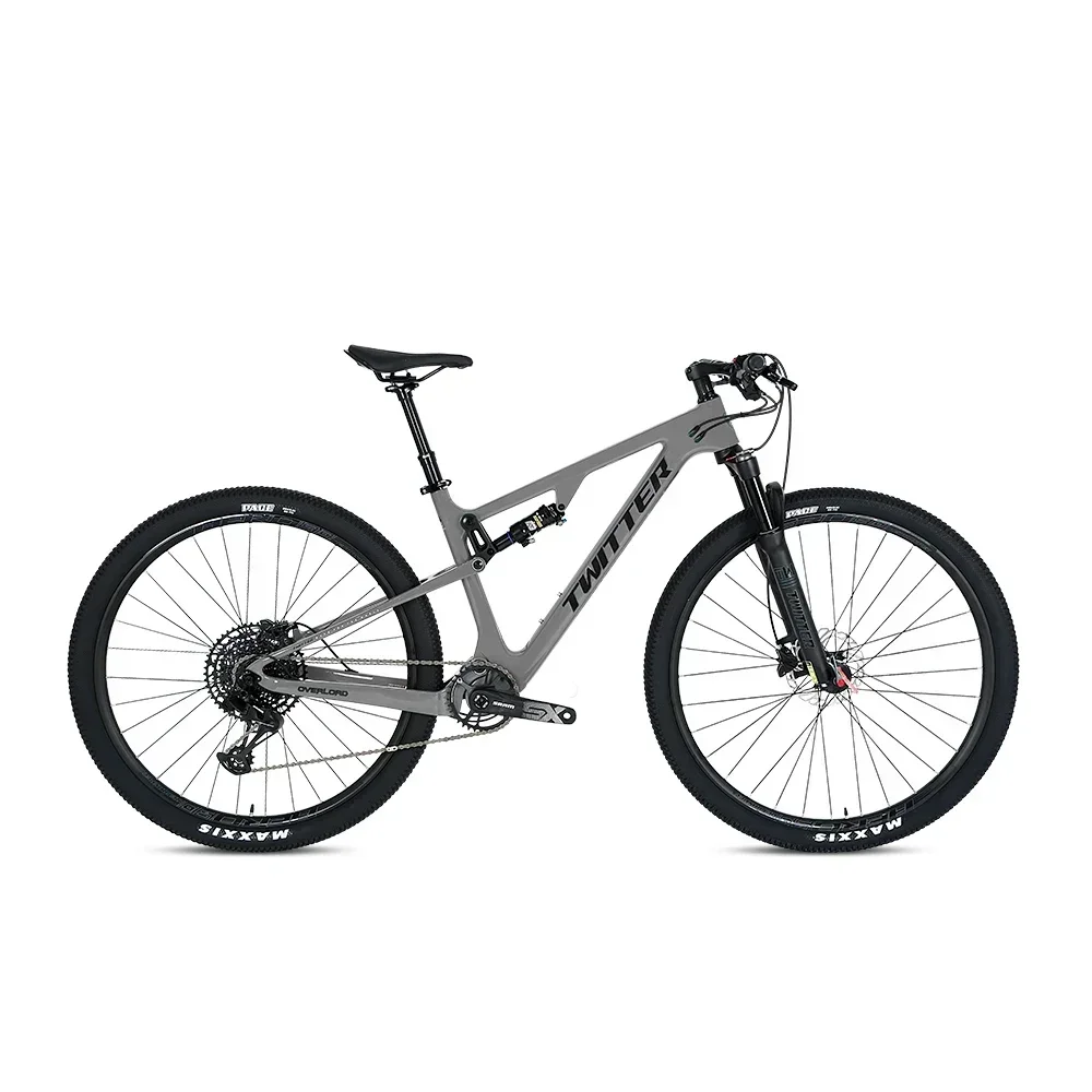 AliExpress TWITTER OVERLORD 27.5/29iner WheelTop EDS-13S Electronic shifting Oil Disc Brake Full suspension carbon fiber mountain bike MTB